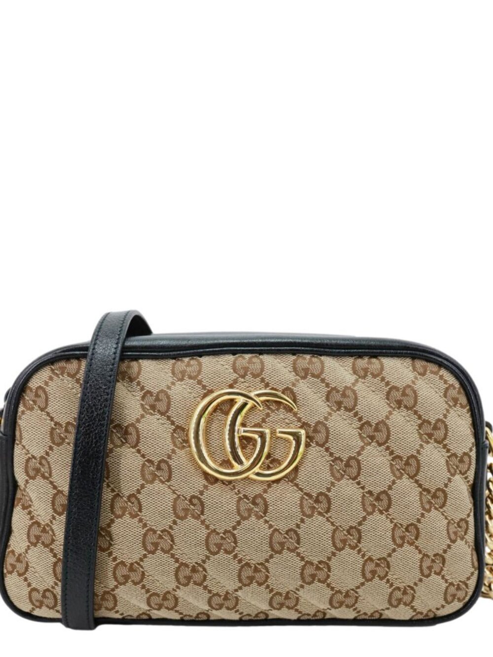Gucci  Marmont Small Monogram Canvas Crossbody Camera Bag Beige 447632